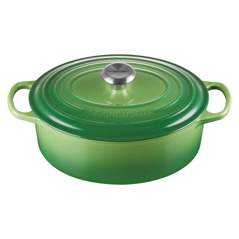 Le Creuset Cast Iron Oval Casserole 29cm - Bamboo Green image number 2